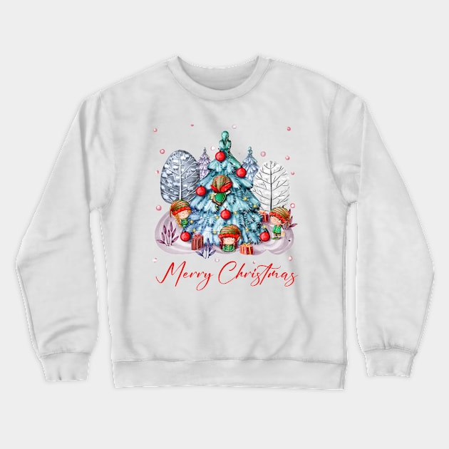 Christmas Elves Gathering - Marry Christmas Crewneck Sweatshirt by PrezencikABC